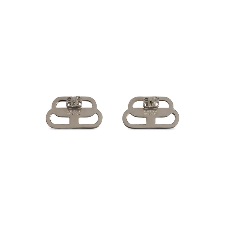 BALENCIAGA BB SMALL STUD EARRINGS IN CRYSTAL/SILVER – Caroline's