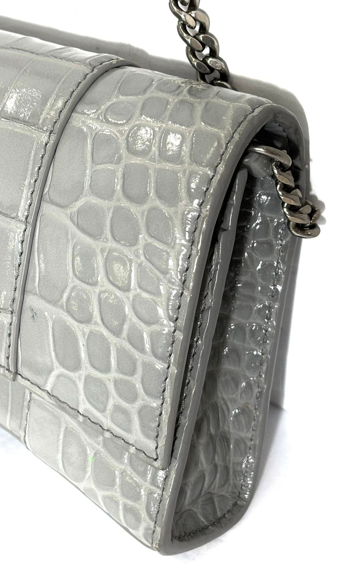 BALENCIAGA CROC EMBOSSED CALFSKIN HOURGLASS WOC