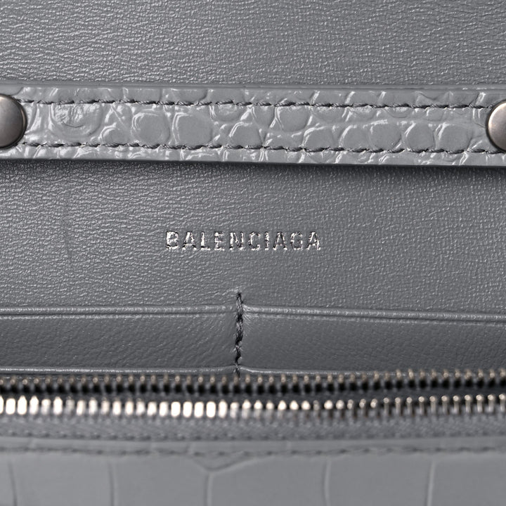 BALENCIAGA CROC EMBOSSED CALFSKIN HOURGLASS WOC