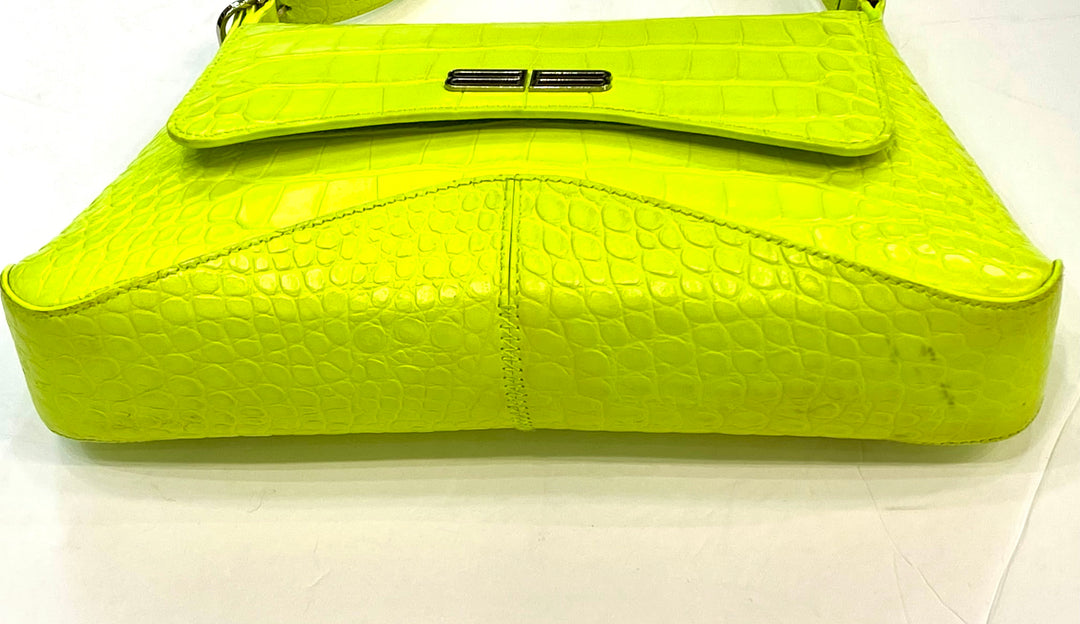 BALENCIAGA CROC EMBOSSED CALFSKIN MEDIUM XX FLAP BAG