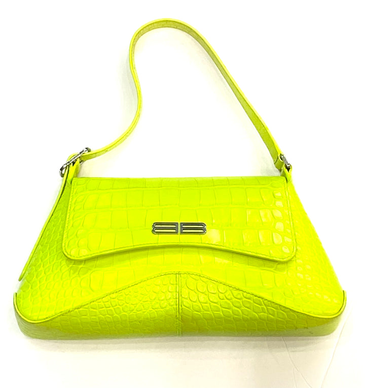 BALENCIAGA CROC EMBOSSED CALFSKIN MEDIUM XX FLAP BAG