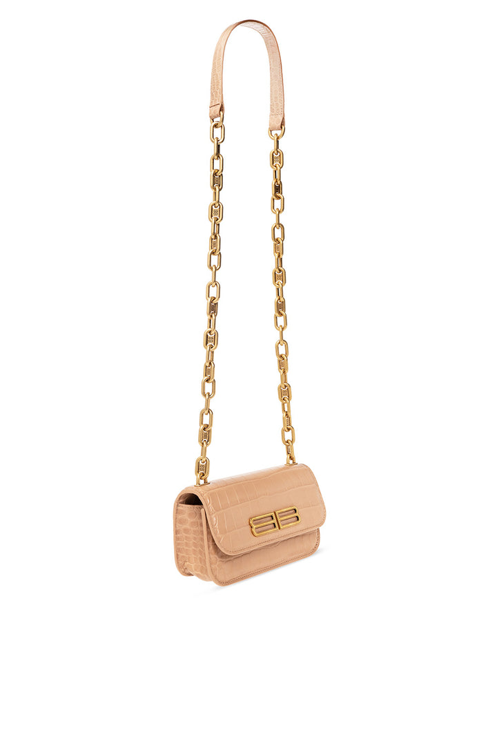 BALENCIAGA GOSSIP XS EMBOSSED CROSSBODY BAG