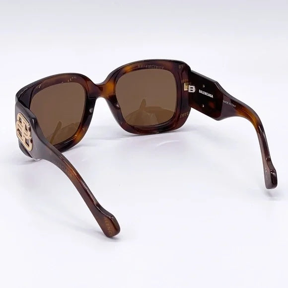BALENCIAGA HAVANA RECTANGLE SUNGLASSES BB0069S