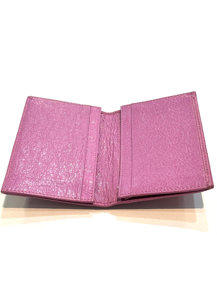 BALENCIAGA LE CITY MOTOCROSS BIFOLD LAMBSKIN LEATHER WALLET