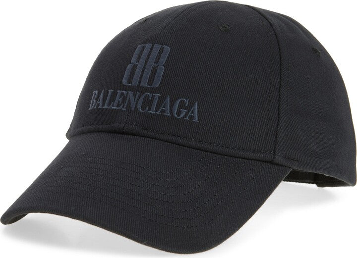BALENCIAGA NANO LOGO EMBROIDERED BASEBALL CAP