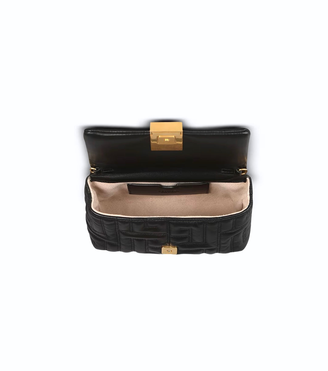BALMAIN 1945 SOFT QUILTED LAMBSKIN LEATHER MINI SHOULDER BAG
