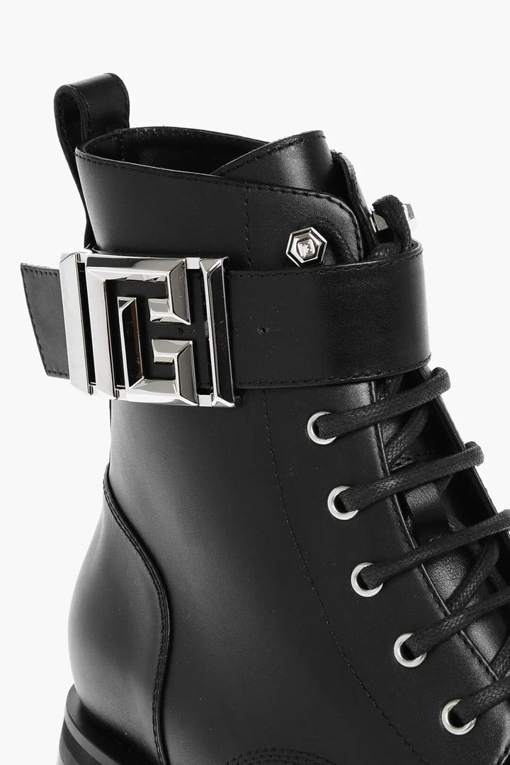 BALMAIN CHARLIE CALFSKIN LEATHER RANGER BOOTS