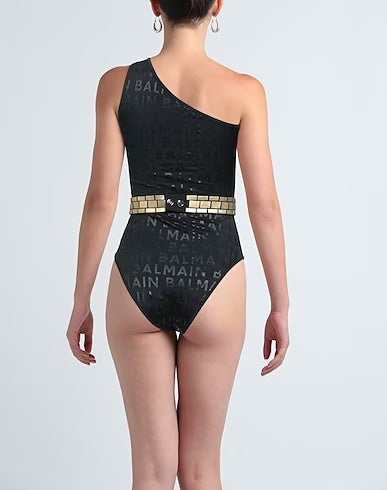 BALMAIN ONE SHOULDER SWIMSUIT