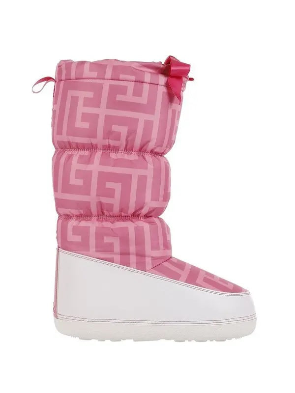 BALMAIN X BARBIE® AFTER SKI TUNDRA MONOGRAM LIMITED-EDITION BOOTS