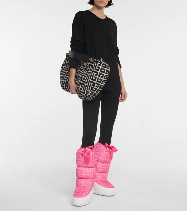BALMAIN X BARBIE® AFTER SKI TUNDRA MONOGRAM LIMITED-EDITION BOOTS