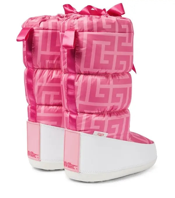 BALMAIN X BARBIE® AFTER SKI TUNDRA MONOGRAM LIMITED-EDITION BOOTS