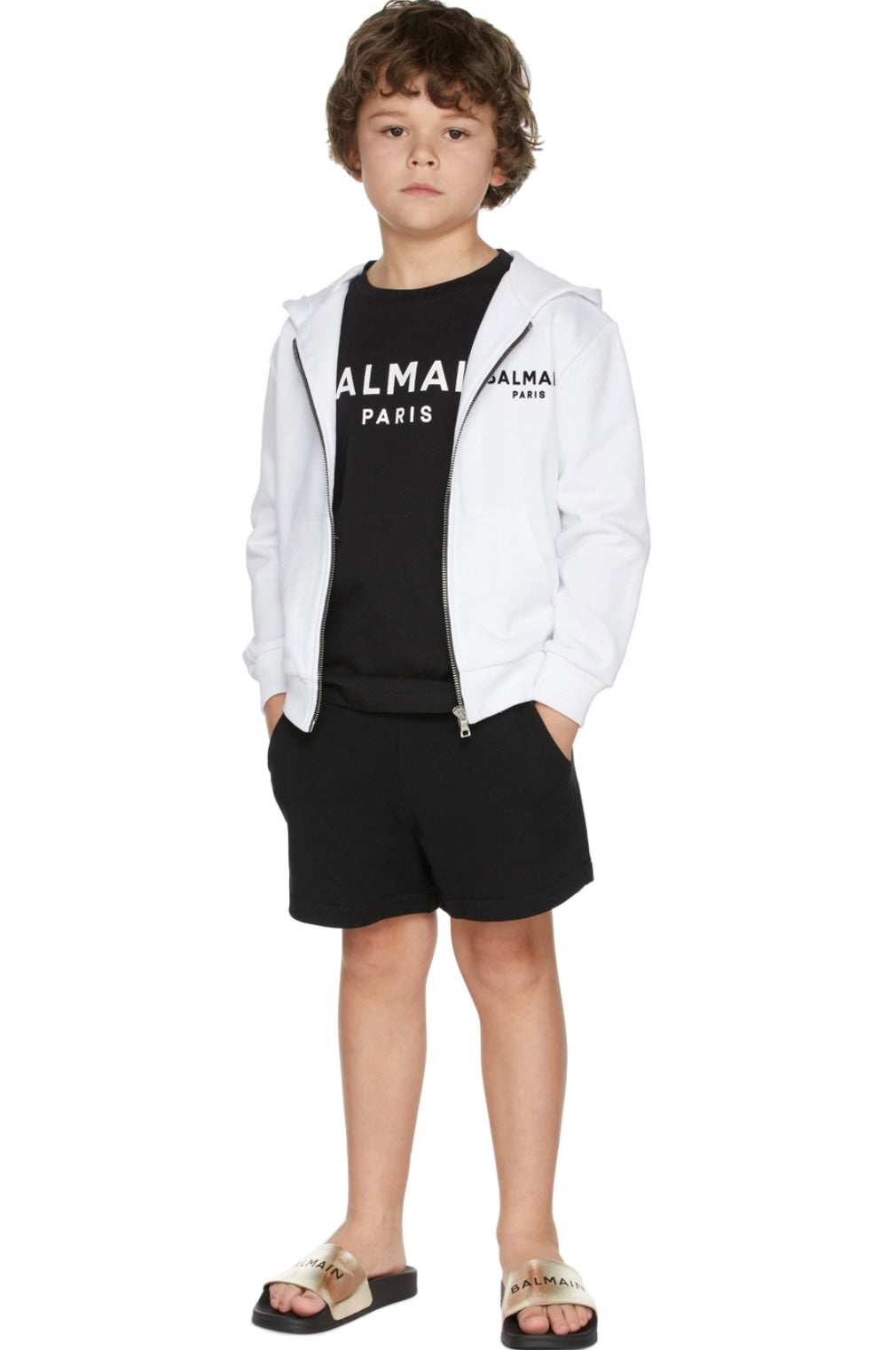 BALMAIN KIDS LOGO PRINT T-SHIRT