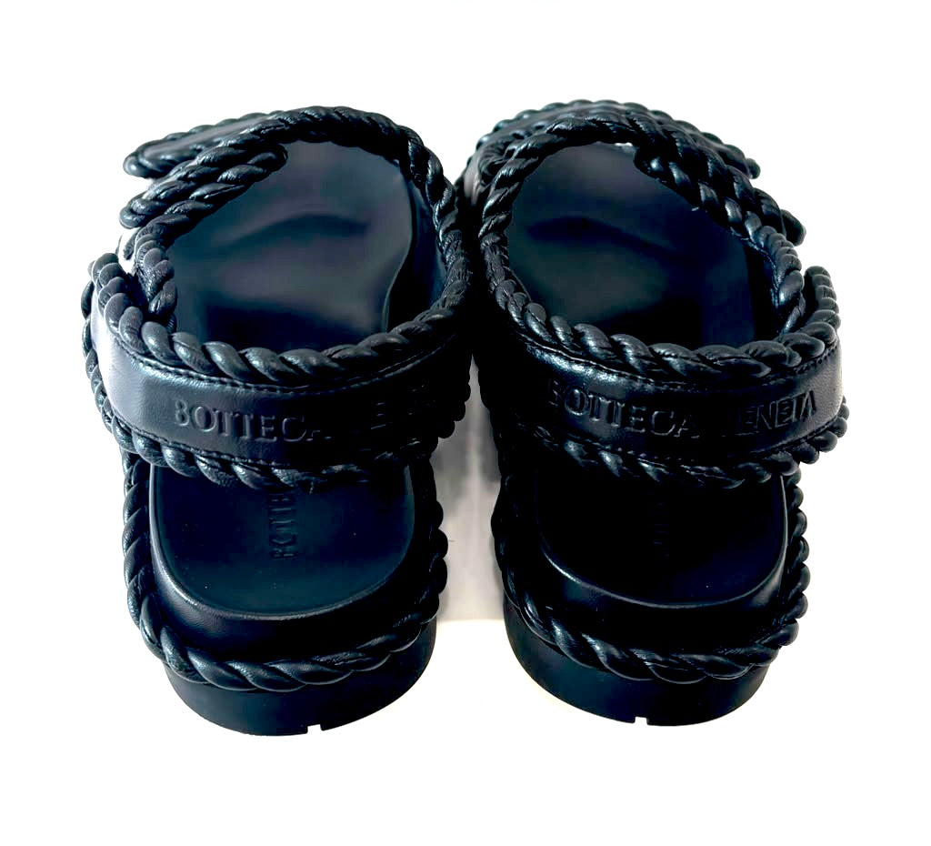 BOTTEGA VENETA JACK SLINGBACK SPORT LAMBSKIN LEATHER SANDALS