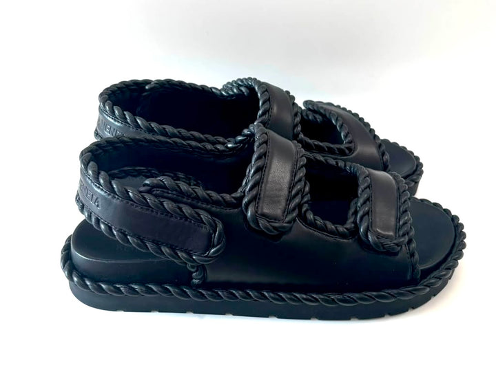 BOTTEGA VENETA JACK SLINGBACK SPORT LAMBSKIN LEATHER SANDALS