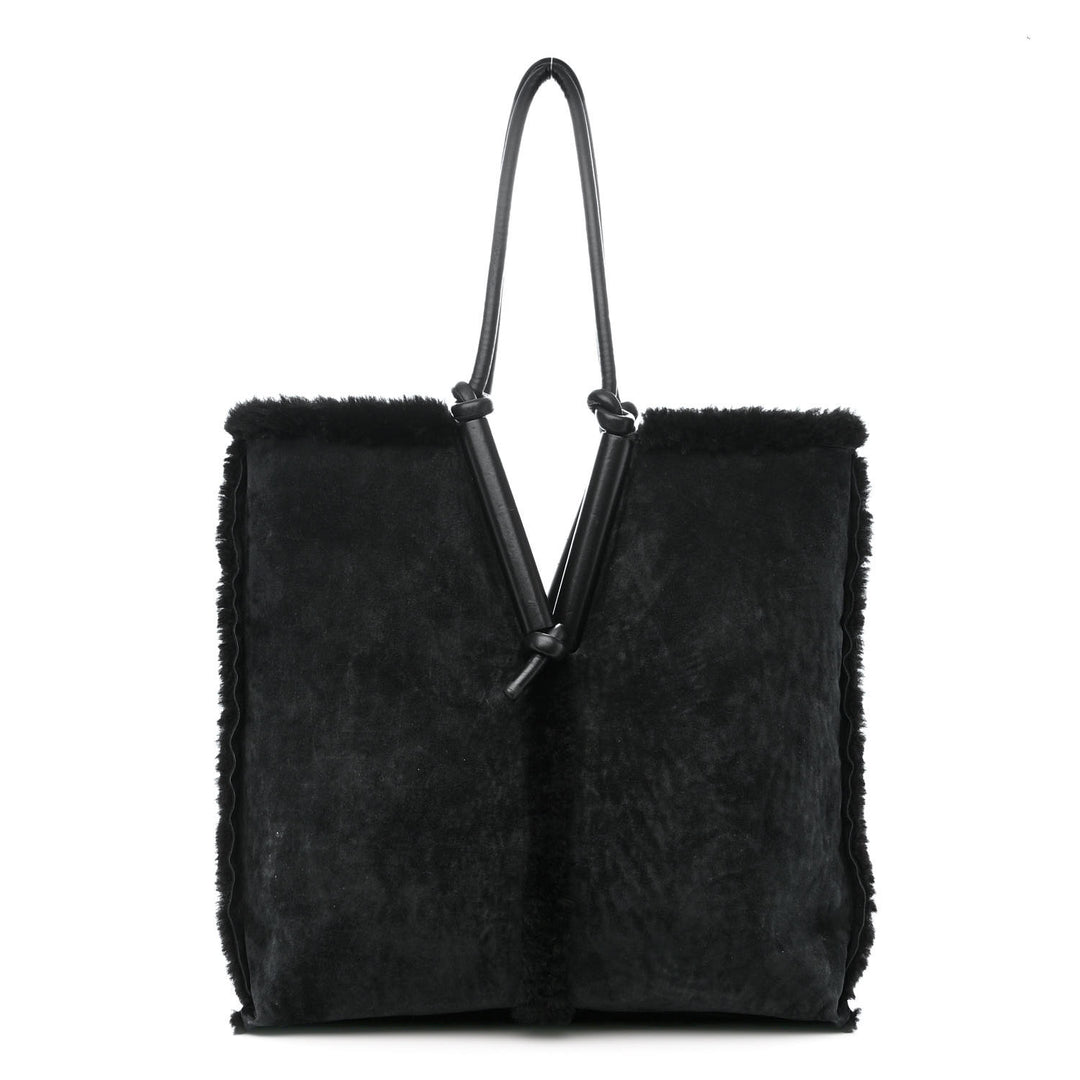 BOTTEGA VENETA SHEARLING REVERSIBLE TOTE BAG