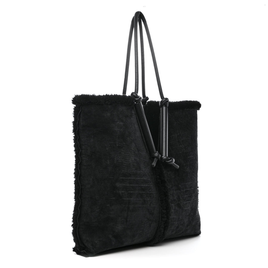 BOTTEGA VENETA SHEARLING REVERSIBLE TOTE BAG