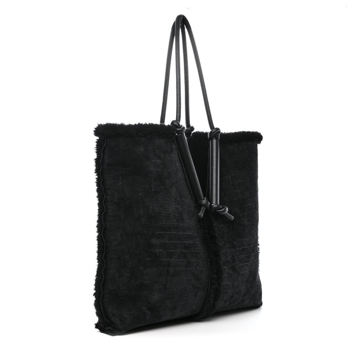 BOTTEGA VENETA SHEARLING REVERSIBLE TOTE BAG