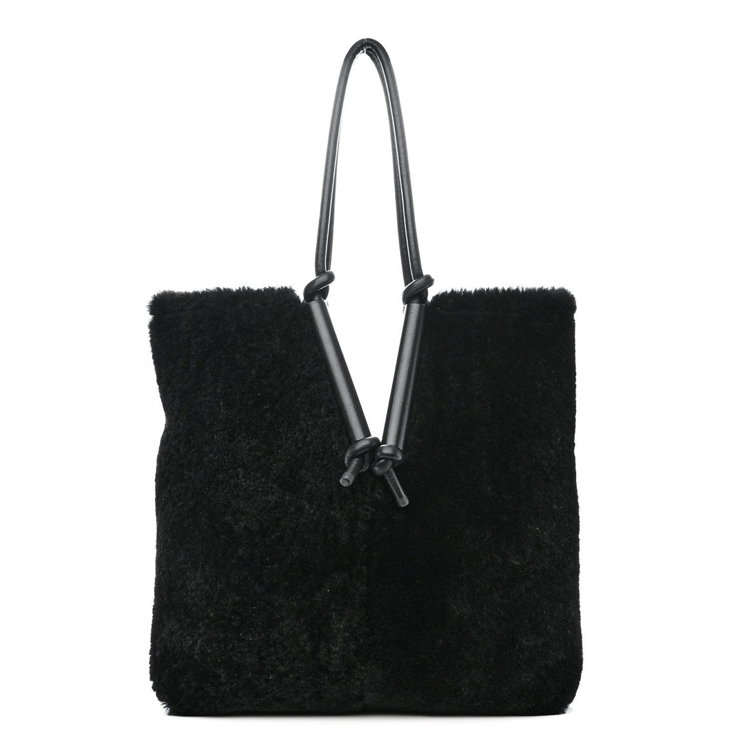 BOTTEGA VENETA SHEARLING REVERSIBLE TOTE BAG