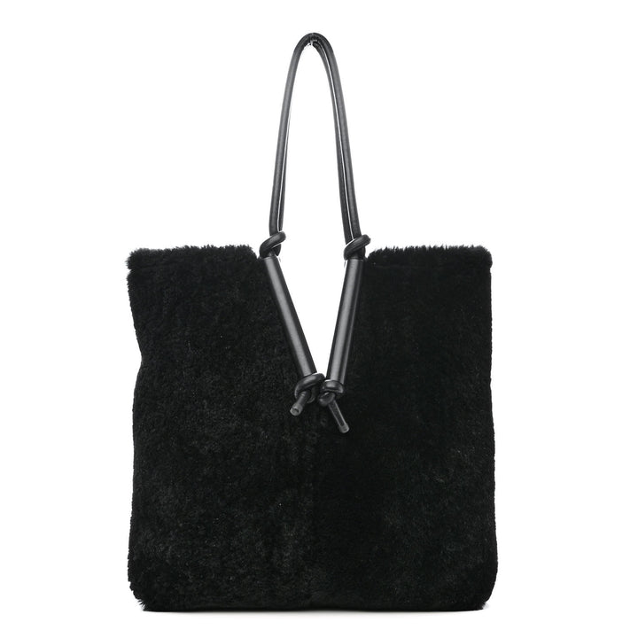 BOTTEGA VENETA SHEARLING REVERSIBLE TOTE BAG