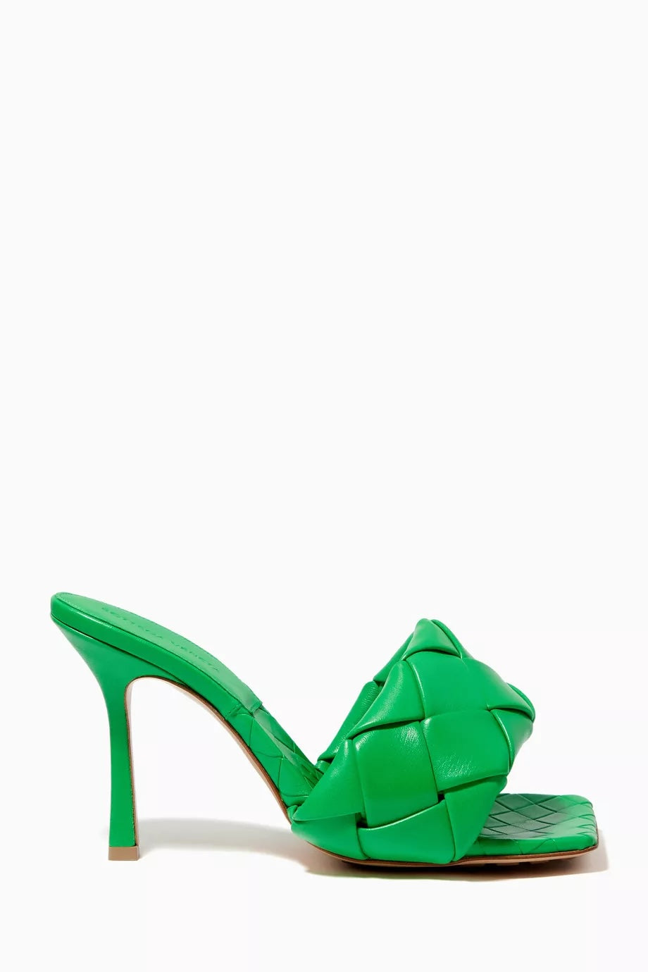 BOTTEGA VENETA INTRECCIO LIDO 90 NAPPA LEATHER MULES