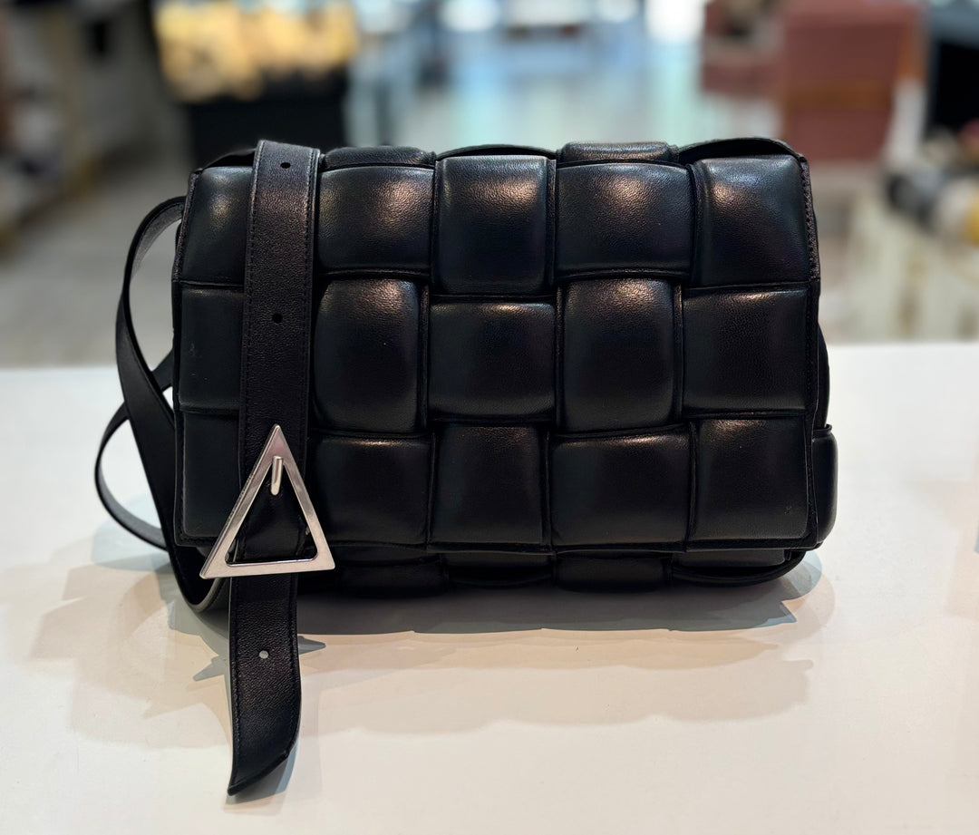 BOTTEGA VENETA NAPPA LEATHER MAXI INTRECCIATO PADDED CASSETE CROSSBODY BAG