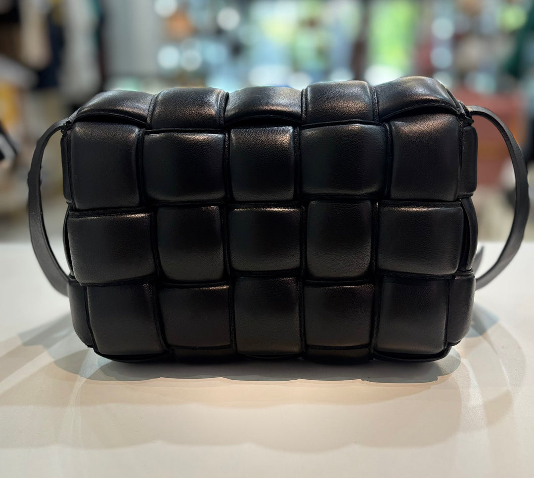 BOTTEGA VENETA NAPPA LEATHER MAXI INTRECCIATO PADDED CASSETE CROSSBODY BAG