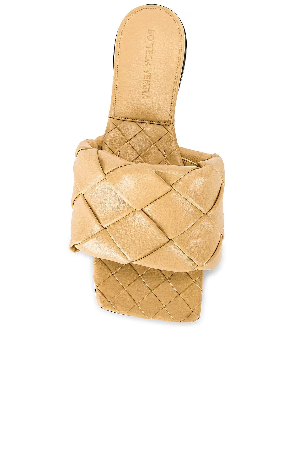 BOTTEGA VENETA NAPPA LEATHER MAXI INTRECCIATO LIDO FLAT MULES