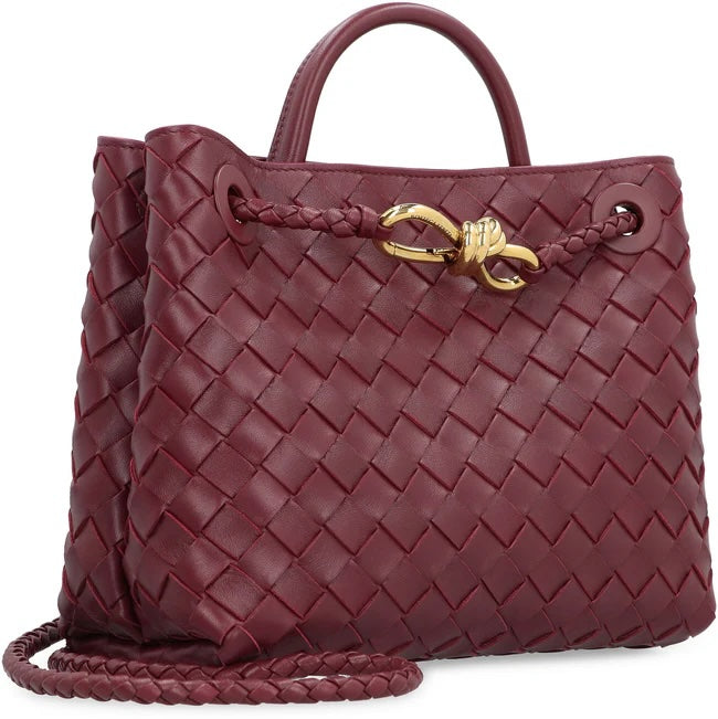 BOTTEGA VENETA NAPPA LEATHER INTRECCIATO SMALL ANDIAMO SHOULDER BAG
