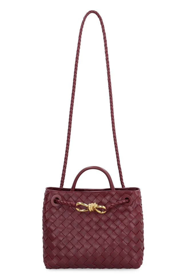 BOTTEGA VENETA NAPPA LEATHER INTRECCIATO SMALL ANDIAMO SHOULDER BAG