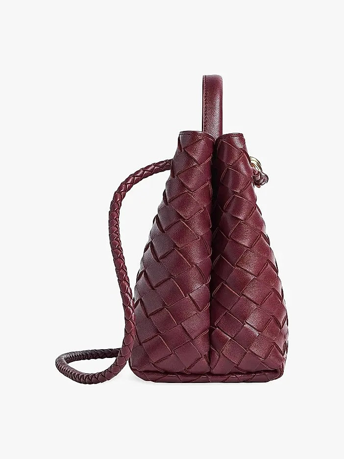 BOTTEGA VENETA NAPPA LEATHER INTRECCIATO SMALL ANDIAMO SHOULDER BAG