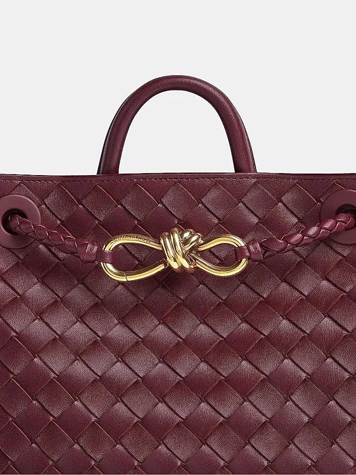 BOTTEGA VENETA NAPPA LEATHER INTRECCIATO SMALL ANDIAMO SHOULDER BAG