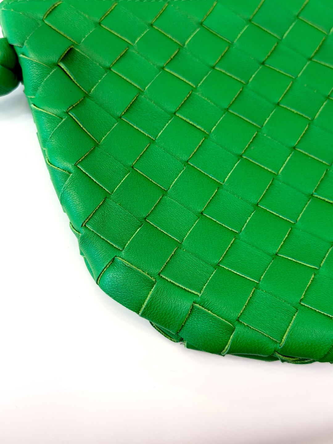 BOTTEGA VENETA SMALL INTRECCIATO LAMBSKIN LEATHER TURN POUCH HOBO BAG