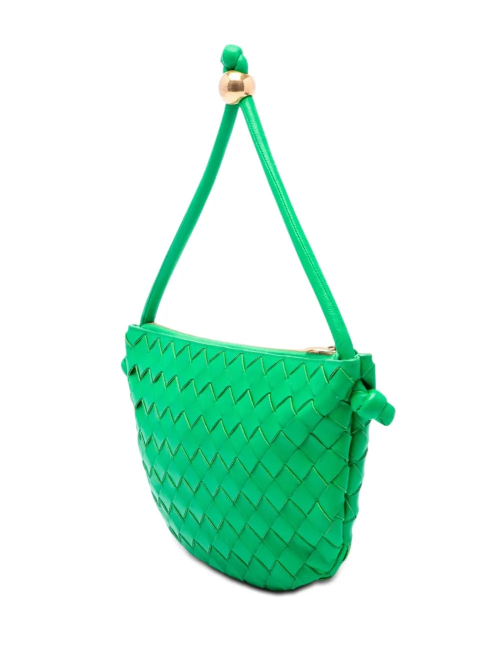 BOTTEGA VENETA SMALL INTRECCIATO LAMBSKIN LEATHER TURN POUCH HOBO BAG