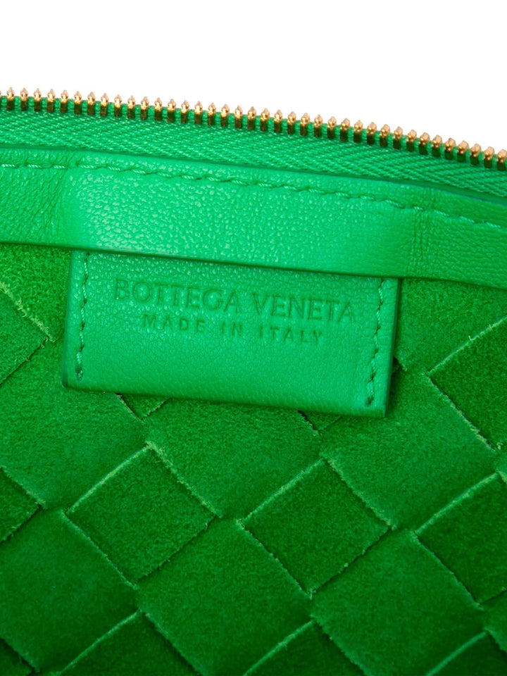 BOTTEGA VENETA SMALL INTRECCIATO LAMBSKIN LEATHER TURN POUCH HOBO BAG