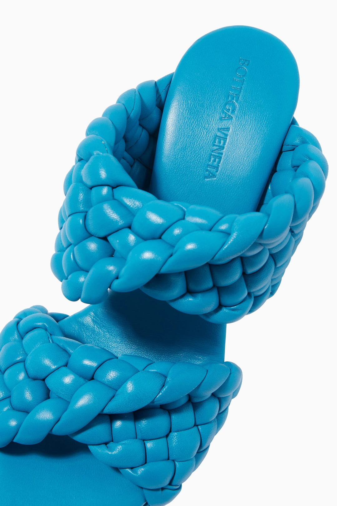 BOTTEGA VENETA THE CURVE PADDED INTRECCIATO LAMBSKIN LEATHER MULES