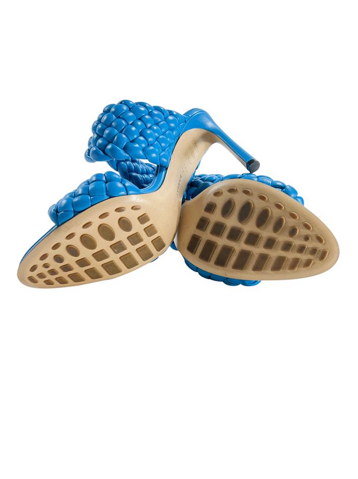 BOTTEGA VENETA THE CURVE PADDED INTRECCIATO LAMBSKIN LEATHER MULES