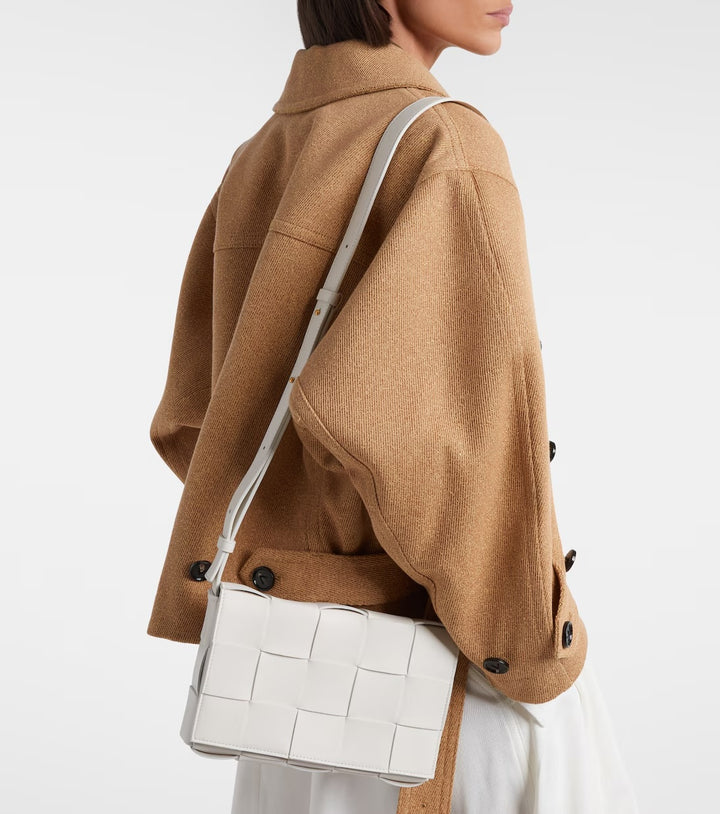 BOTTEGA VENETA CASSETTE SMALL LAMBSKIN NAPPA LEATHER CROSSBODY BAG