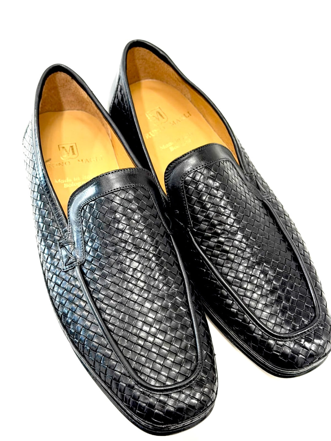 BRUNO MAGLI LASTRA WOVEN CALFSKIN LEATHER MEN&