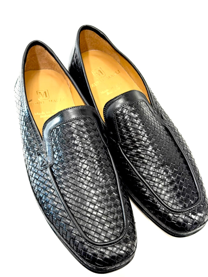 BRUNO MAGLI LASTRA WOVEN CALFSKIN LEATHER MEN&