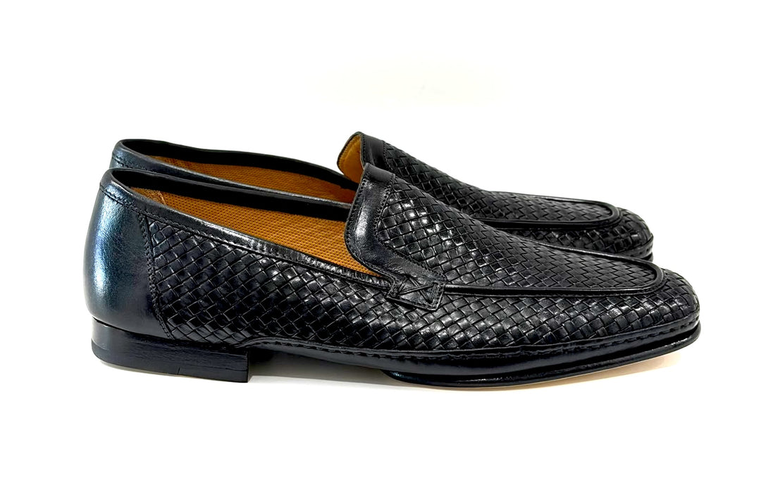 BRUNO MAGLI LASTRA WOVEN CALFSKIN LEATHER MEN&