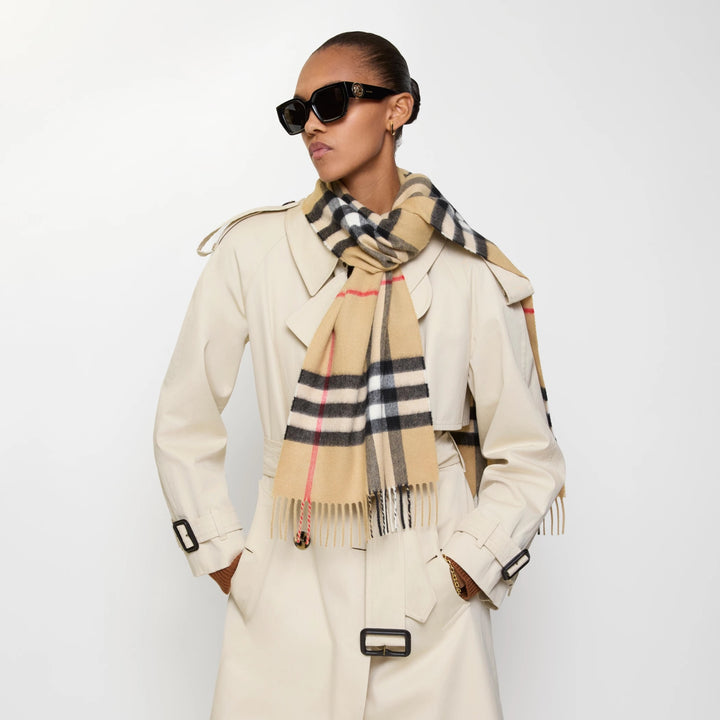 BURBERRY GIANT CHECK CASHMERE SCARF