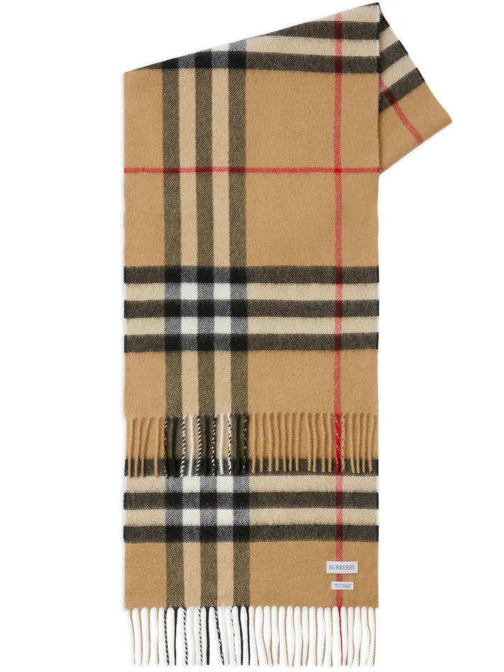 BURBERRY GIANT CHECK CASHMERE SCARF