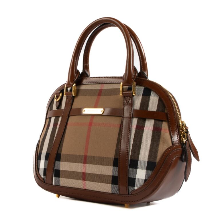 BURBERRY CHECK ORCHARD BOWLING BAG