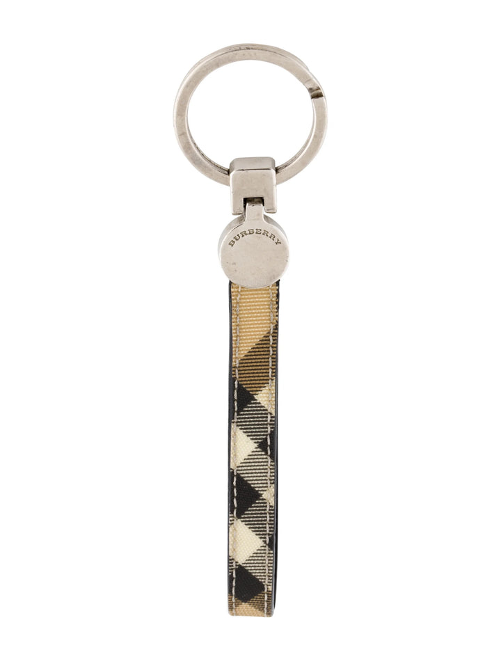 BURBERRY COATED CANVAS KEYCHAIN