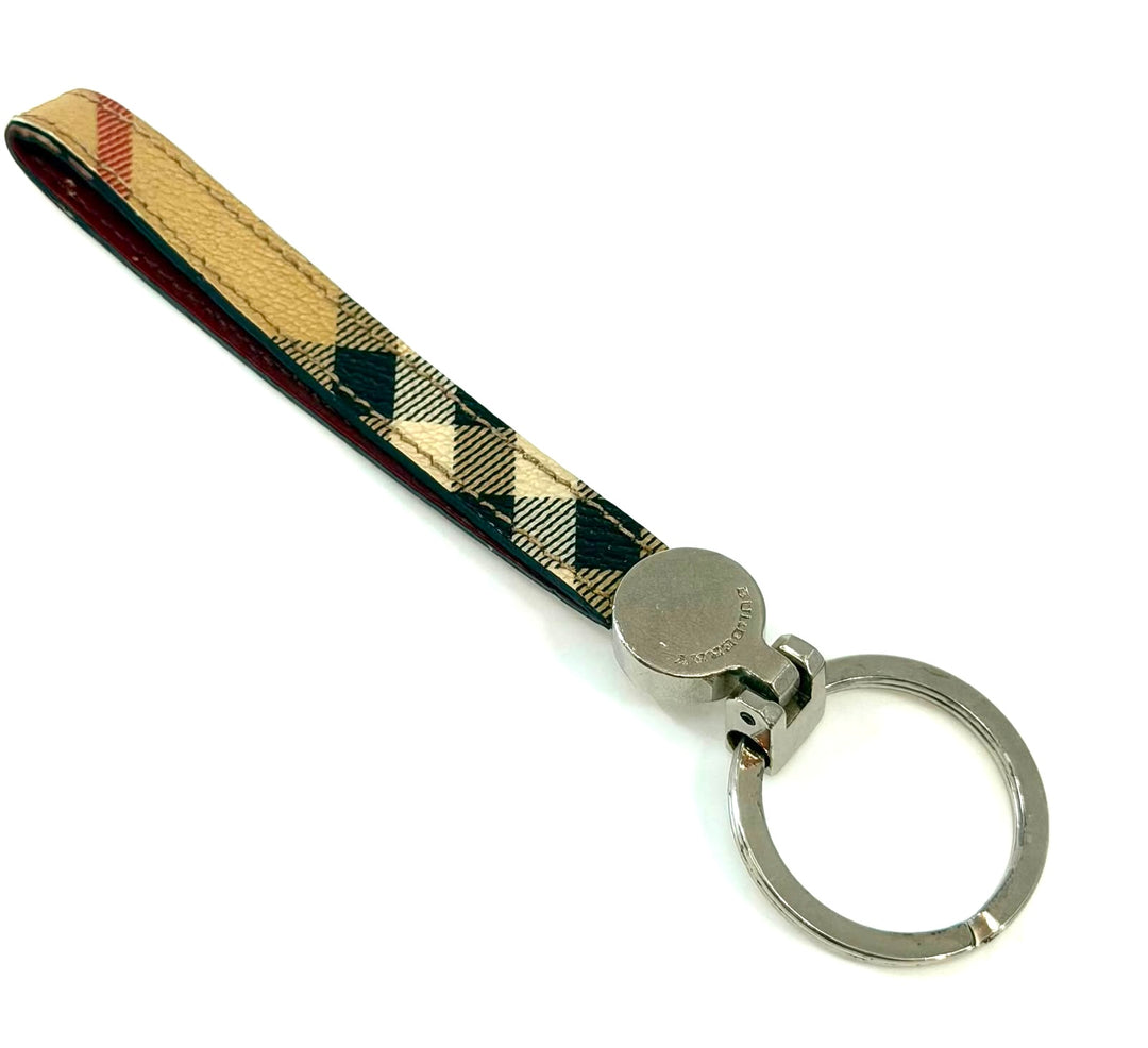 BURBERRY COATED CANVAS KEYCHAIN