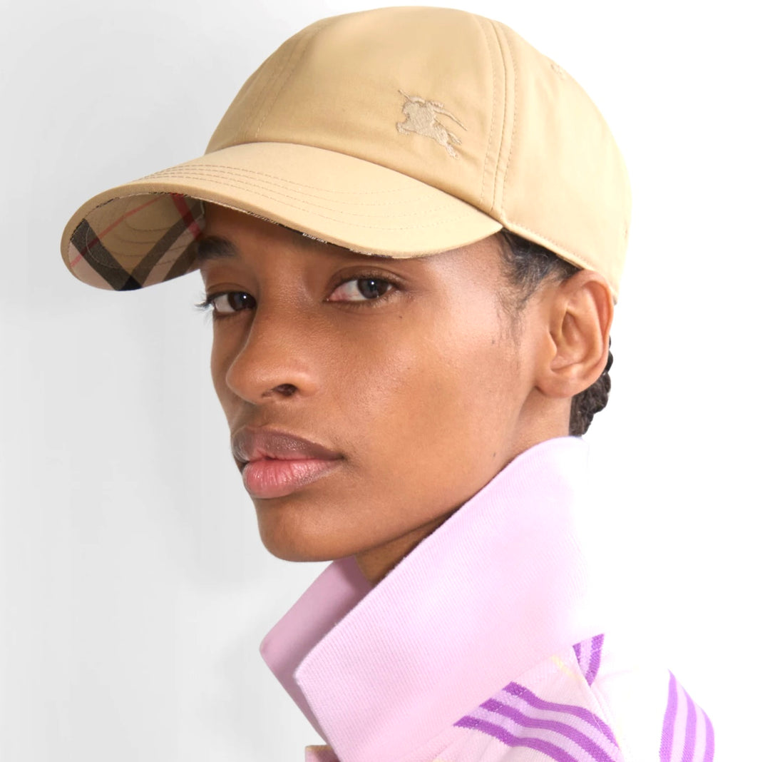 BURBERRY EKD COTTON GABARDINE UNISEX BASEBALL CAP
