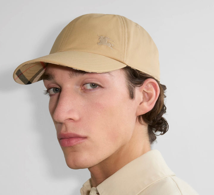 BURBERRY EKD COTTON GABARDINE UNISEX BASEBALL CAP