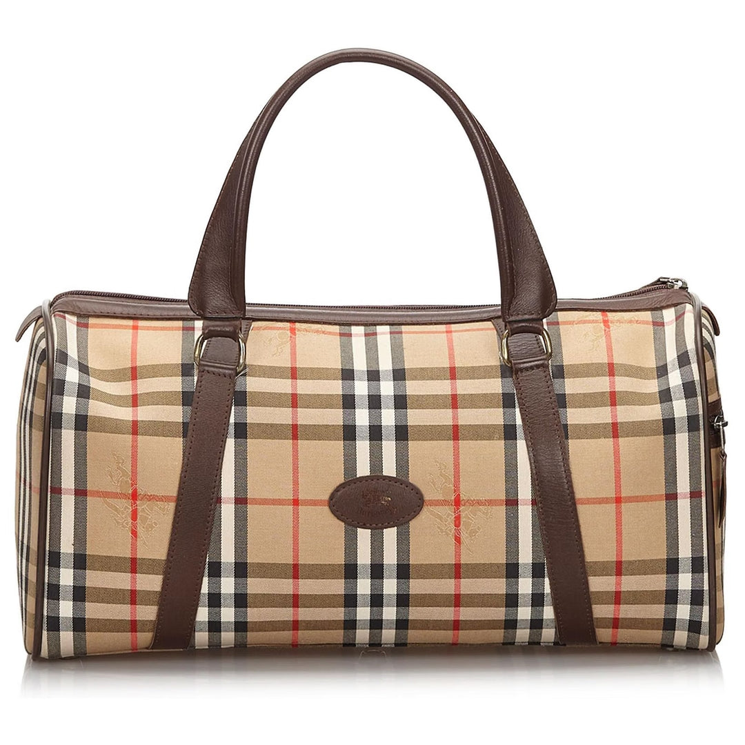 BURBERRY HAYMARKET CHECK EKD BOSTON BAG