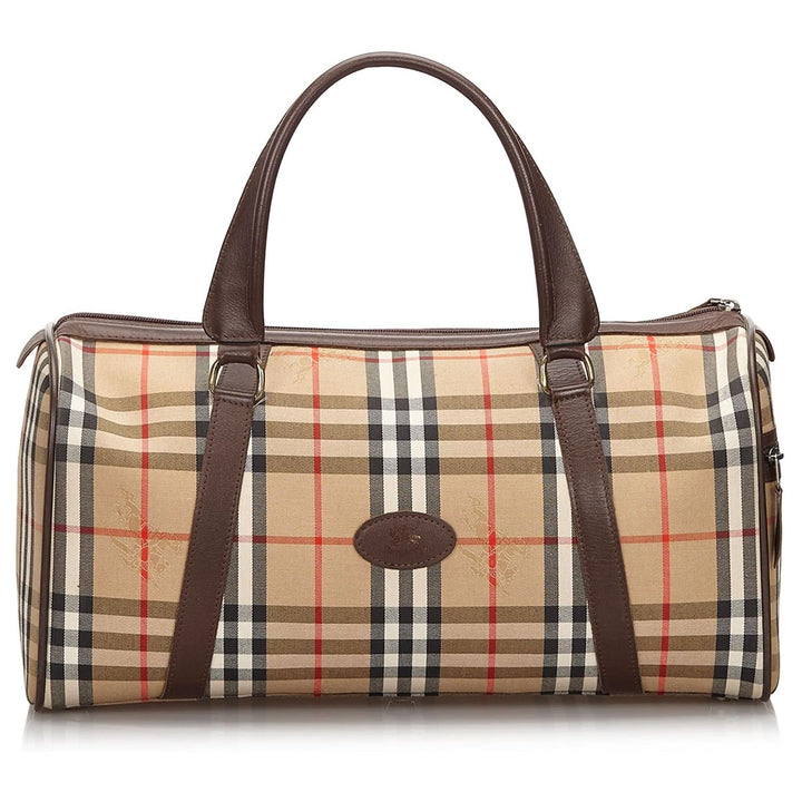 BURBERRY HAYMARKET CHECK EKD BOSTON BAG