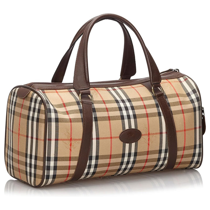 BURBERRY HAYMARKET CHECK EKD BOSTON BAG